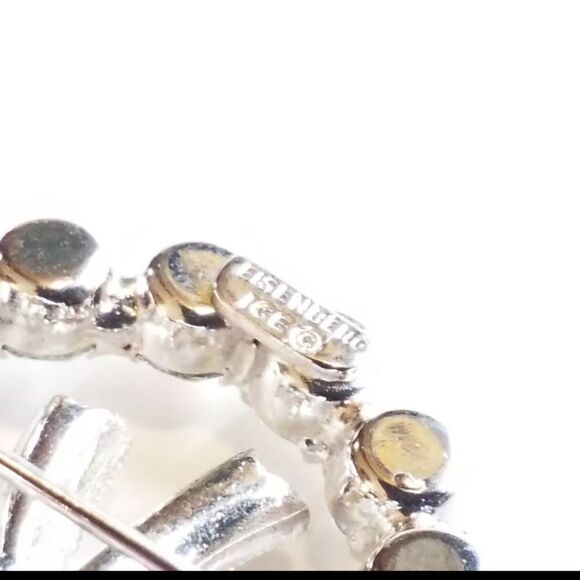 Vintage Eisenberg Ice Brooch Crystal Fashion Brooch 1940-50's - Picture 10 of 10